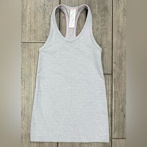 ivivva by lululemon racerback tank, grey, girls size 6